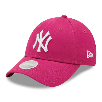 New Era Womens 9FORTY New York Yankees Baseball Cap - MLB League Essential - Pink-White