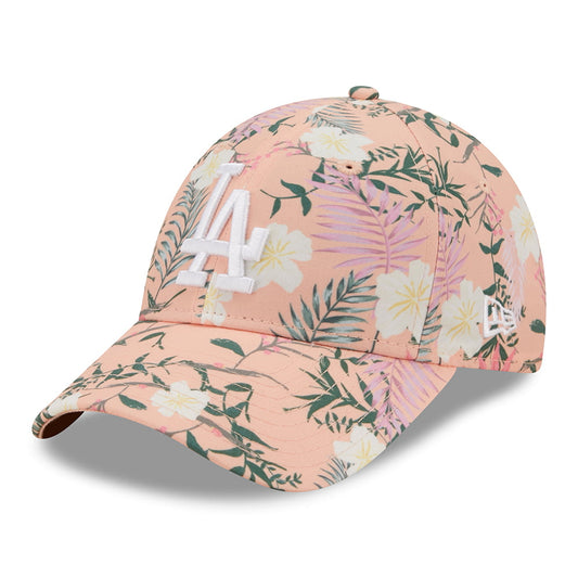 New Era Womens 9FORTY L.A. Dodgers Baseball Cap - MLB Floral - Pink