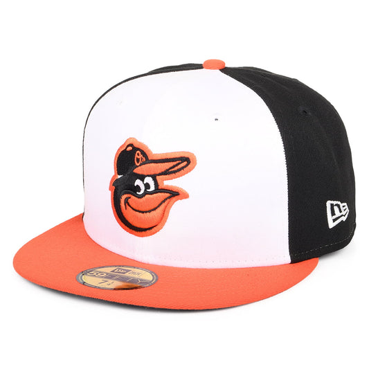 New Era 59FIFTY Baltimore Orioles Baseball Cap - MLB On Field AC Perf - White-Orange