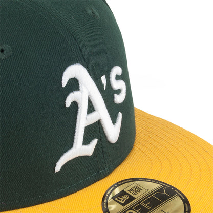New Era 59FIFTY Oakland Athletics Baseball Cap - MLB On Field AC Perf - Green-Yellow