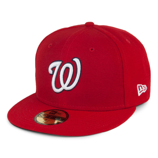 New Era 59FIFTY Washington Nationals Baseball Cap - MLB On Field AC Perf - Red