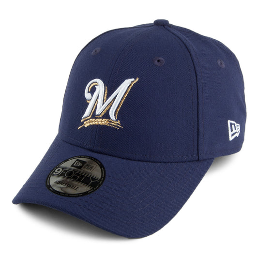 New Era 9FORTY Milwaukee Brewers Baseball Cap - MLB The League XII - Navy Blue