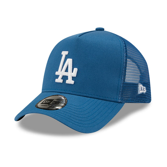 New Era 9FORTY L.A. Dodgers A-Frame Trucker Cap - MLB Tonal Mesh - Blue