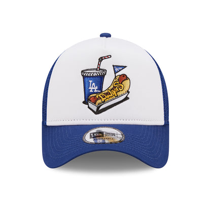 New Era L.A. Dodgers A-Frame Trucker Cap - MLB Stadium Food - Royal Blue-White