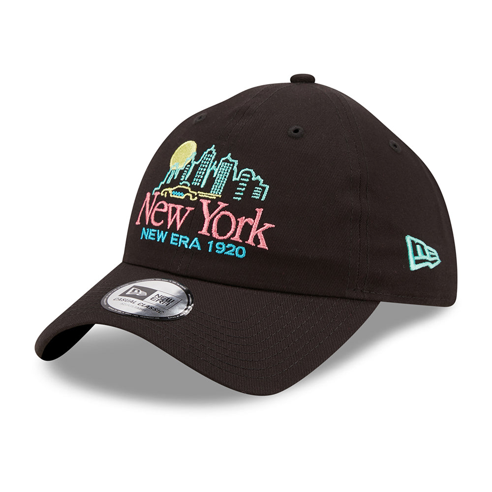 New Era 9TWENTY New York Baseball Cap - Script Casual Classic - Black