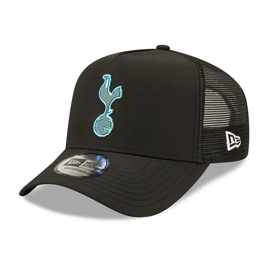 New Era 9FORTY Tottenham Hotspur F.C. A-Frame Trucker Cap - Iridescent - Black