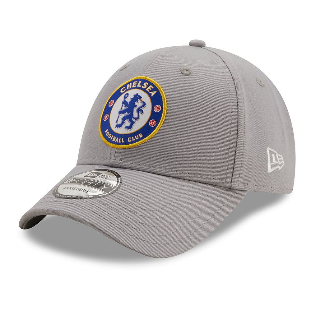 New Era 9FORTY Chelsea FC Baseball Cap - Side Screenprint - Grey
