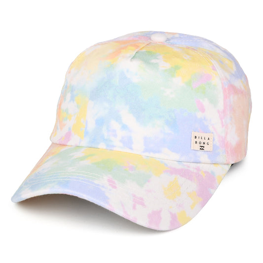 Billabong Hats Beach Club Tie Dye Baseball Cap - White-Pink-Yellow
