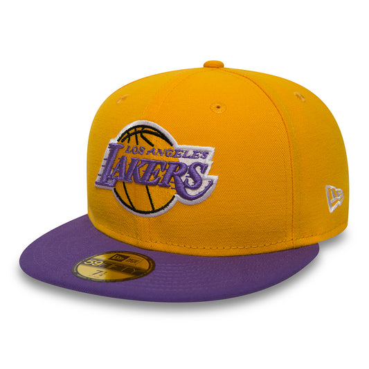 New Era 59FIFTY L.A. Lakers Baseball Cap - NBA Essential - Yellow-Purple