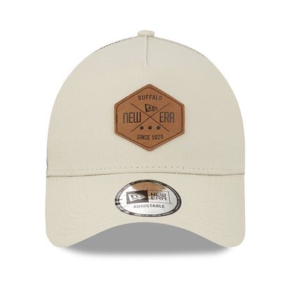 New Era 9FORTY A-Frame Trucker Cap - Heritage Patch - Stone