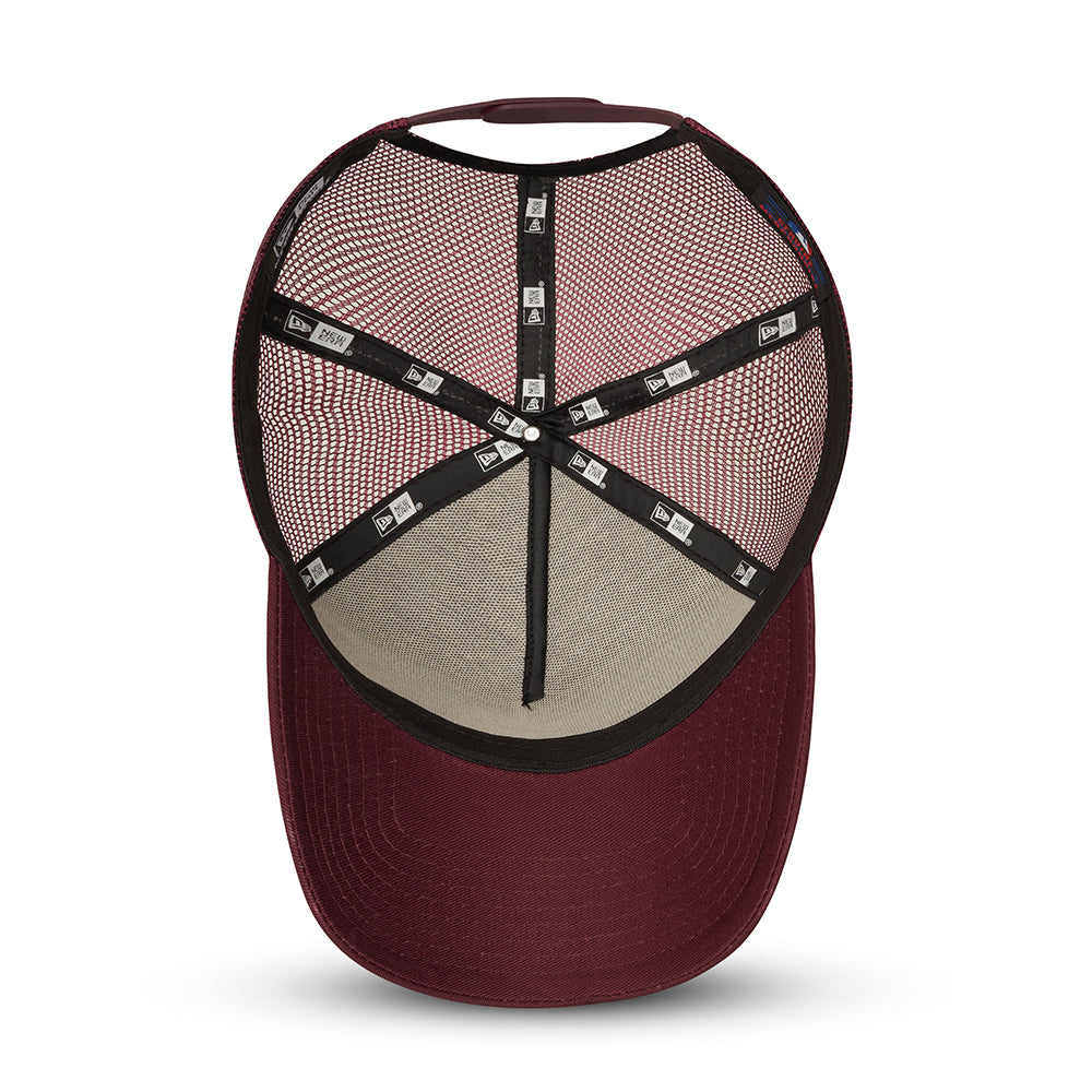 New Era 9FORTY A-Frame Trucker Cap - Heritage Patch - Maroon