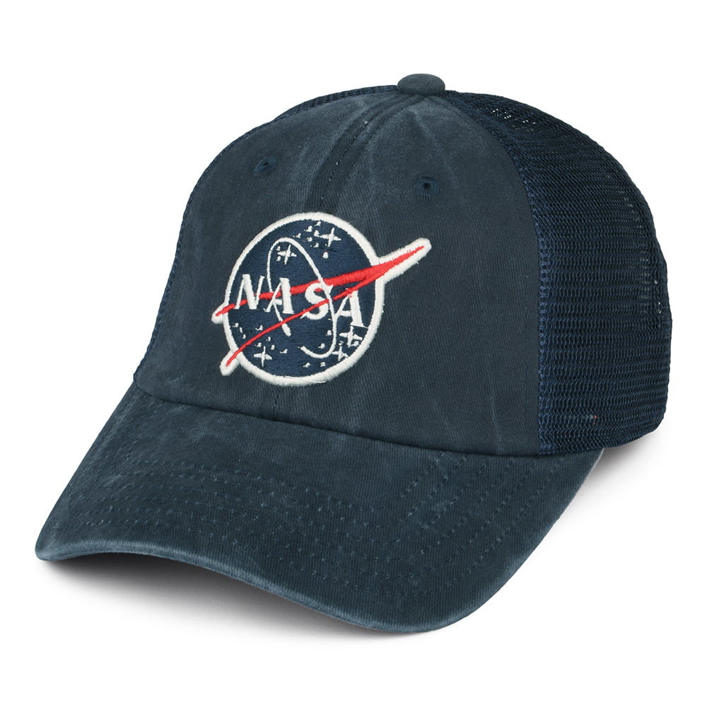 NASA Raglan Bones Trucker Cap - Navy Blue