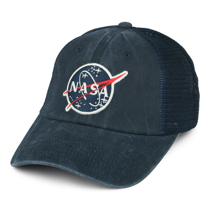 NASA Raglan Bones Trucker Cap - Navy Blue