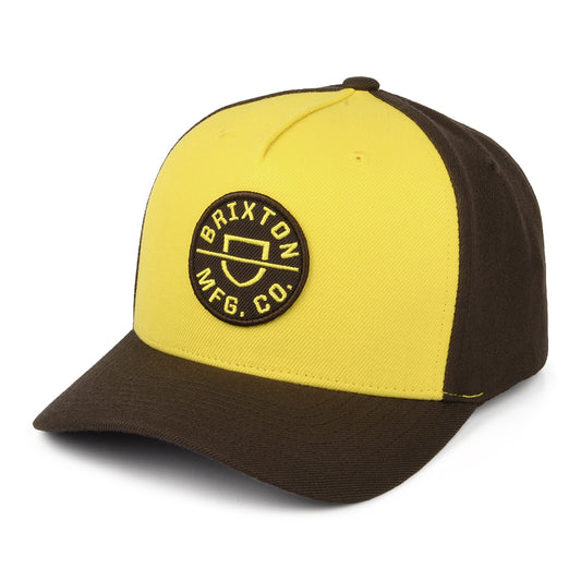 Brixton Hats Crest C NetPlus MP Snapback Cap - Yellow-Brown