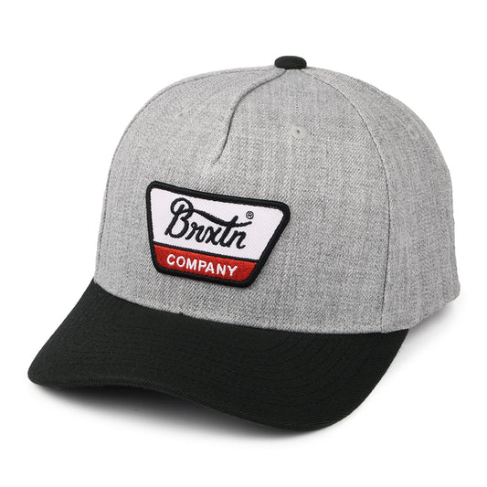 Brixton Hats Linwood C NetPlus MP Snapback Cap - Heather Grey-Black