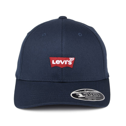 Levi's Hats Mid Batwing Flexfit Baseball Cap With Blank Tab - Navy Blue
