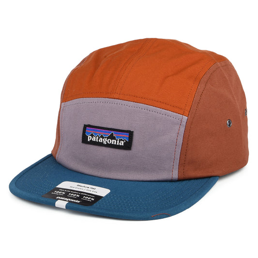 Patagonia Hats P-6 Label Maclure Organic Cotton 5 Panel Cap - Purple-Orange-Blue