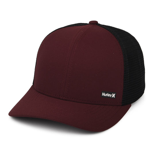 Hurley Hats League Flexfit Trucker Cap - Burgundy-Black