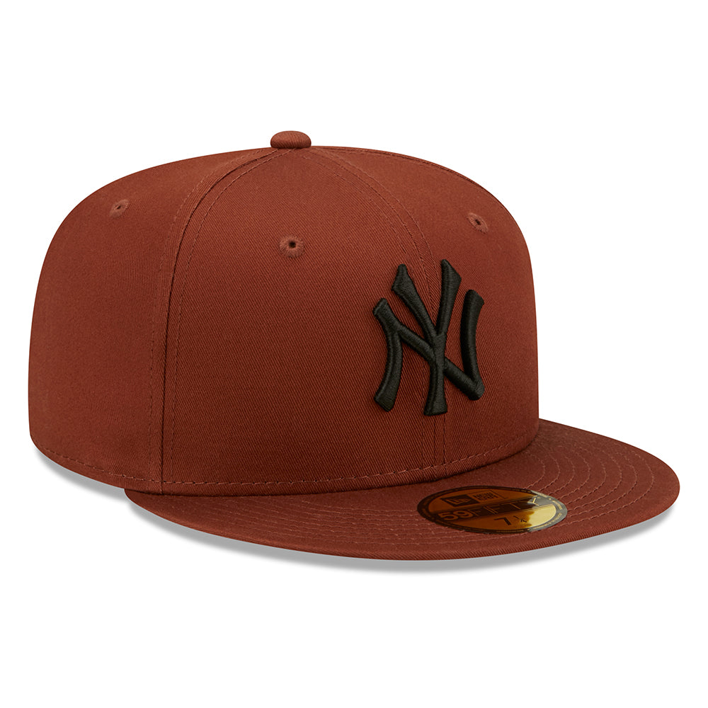 New Era 59FIFTY New York Yankees Baseball Cap - MLB League Essential - Brown-Black