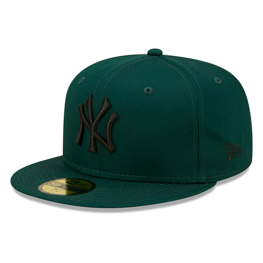 New Era 59FIFTY New York Yankees Baseball Cap - MLB League Essential - Dark Green-Black