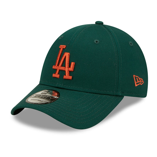 New Era 9FORTY L.A. Dodgers Baseball Cap - MLB League Essential - Dark Green-Rust