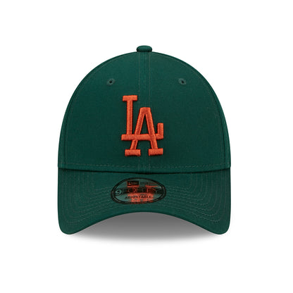 New Era 9FORTY L.A. Dodgers Baseball Cap - MLB League Essential - Dark Green-Rust