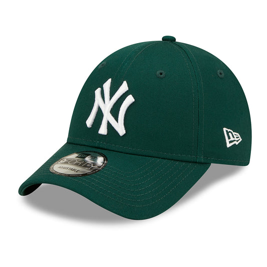 New Era 9FORTY New York Yankees Baseball Cap - MLB League Essential - Dark Green-White