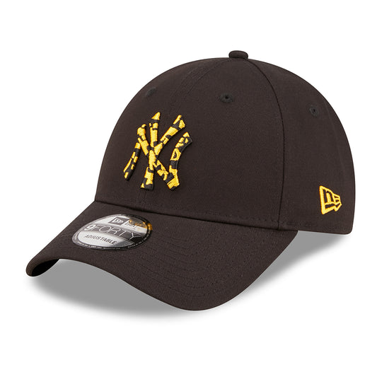 New Era 9FORTY New York Yankees Baseball Cap - MLB Seasonal Infill - Black-Yellow