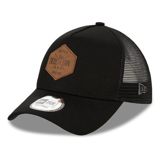New Era 9FORTY A-Frame Trucker Cap - Heritage Patch - Black