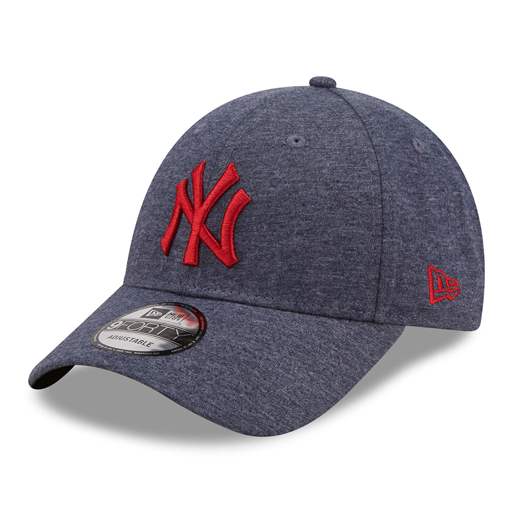 New Era 9FORTY New York Yankees Baseball Cap - MLB Jersey Essential - Navy Heather-Red