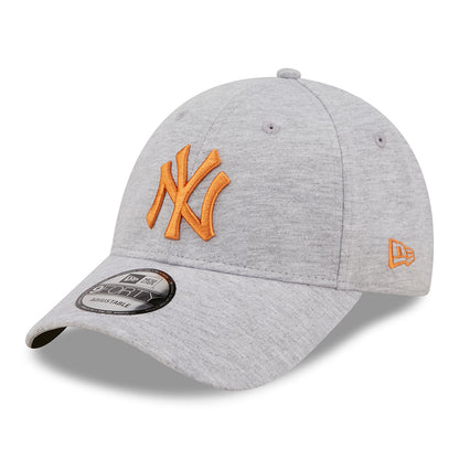 New Era 9FORTY New York Yankees Baseball Cap - MLB Jersey Essential - Grey Heather-Gold