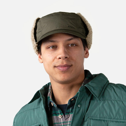 Barts Hats Boise 5 Panel Cap with Earflaps - Army Green