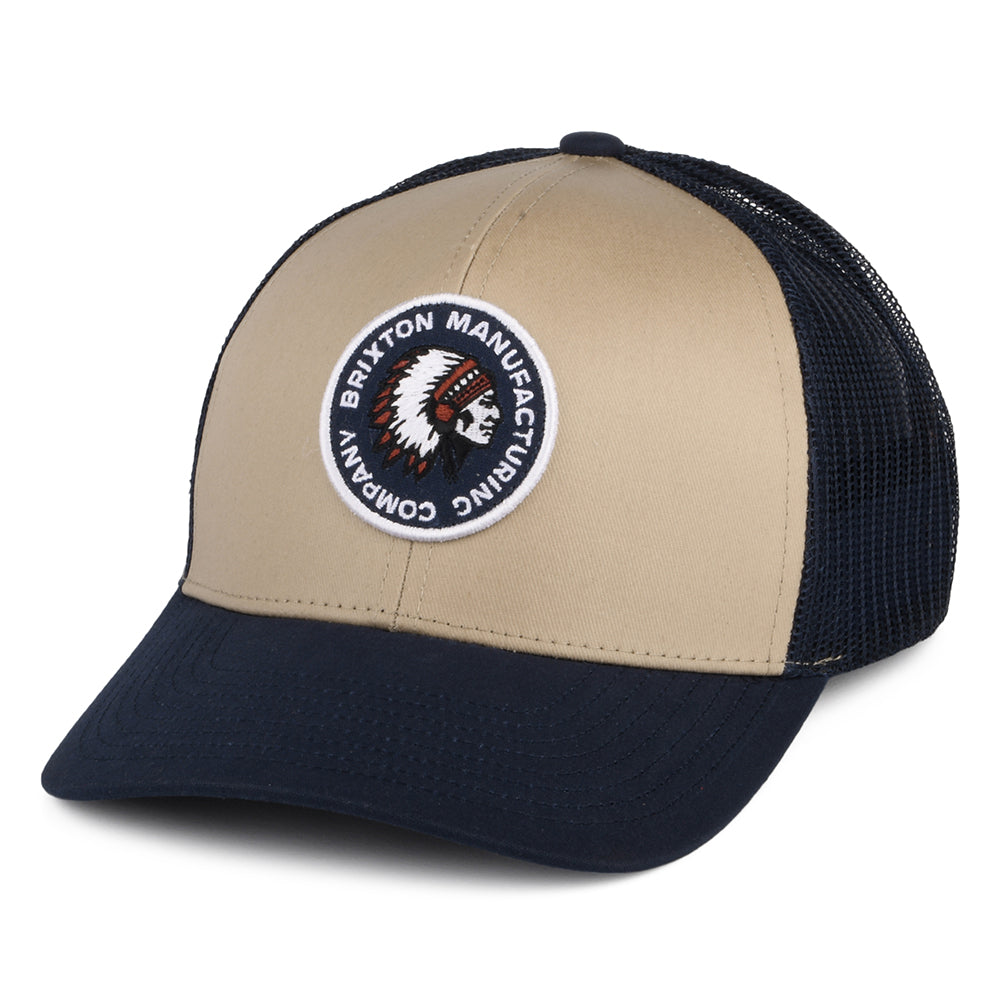 Shop Brixton Rival Stamp X Mesh Trucker Cap In Dark Caramel - Fast Shop Brixton Rival Stamp X Mesh Trucker Cap In Dark Caramel - Fast