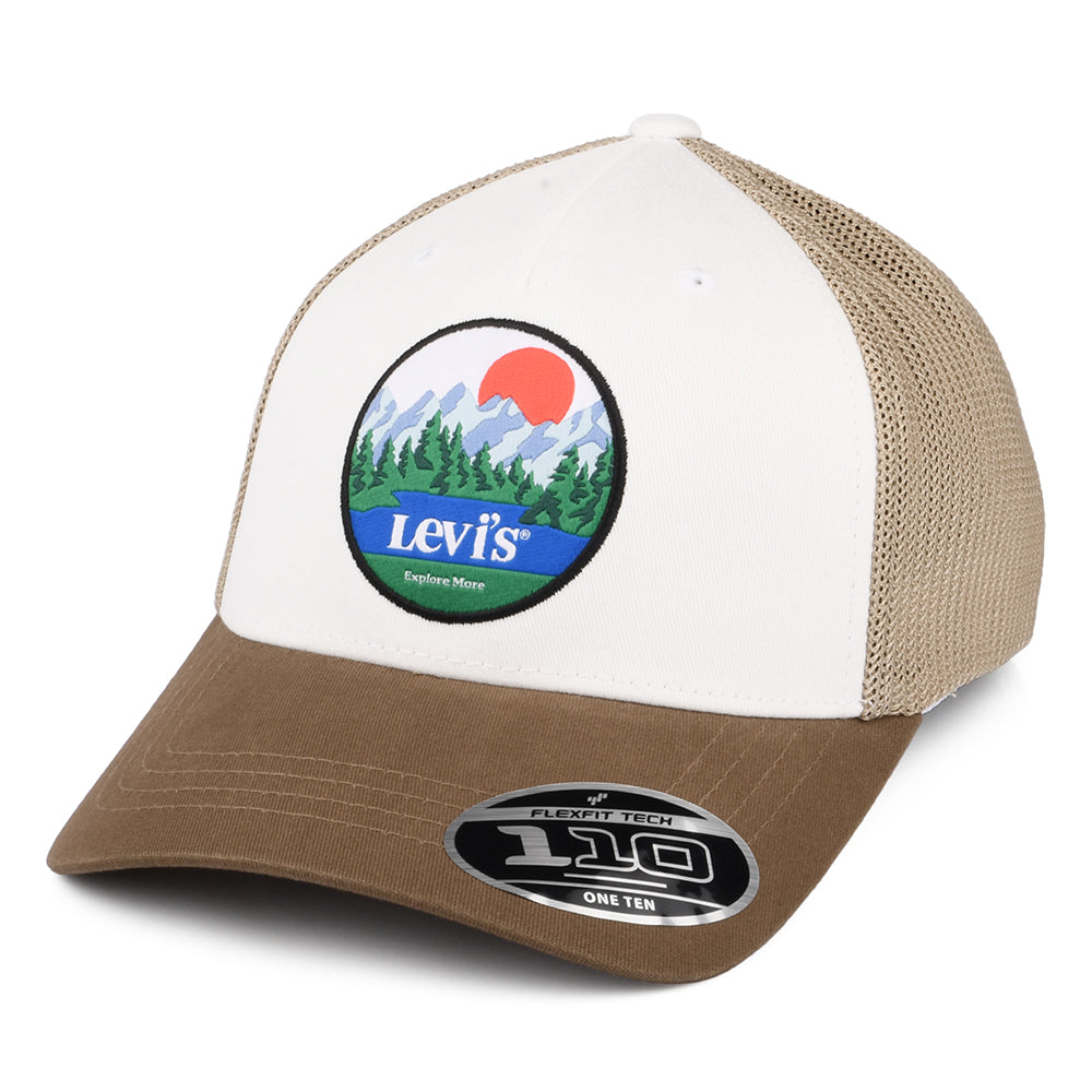 Levi's Hats Graphic Flexfit Trucker Cap With Blank Tab - Brown-White