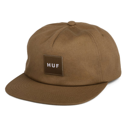 HUF Box Logo Unstructured Snapback Cap - Brown