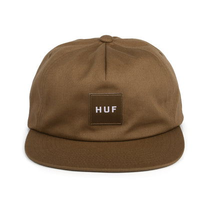 HUF Box Logo Unstructured Snapback Cap - Brown