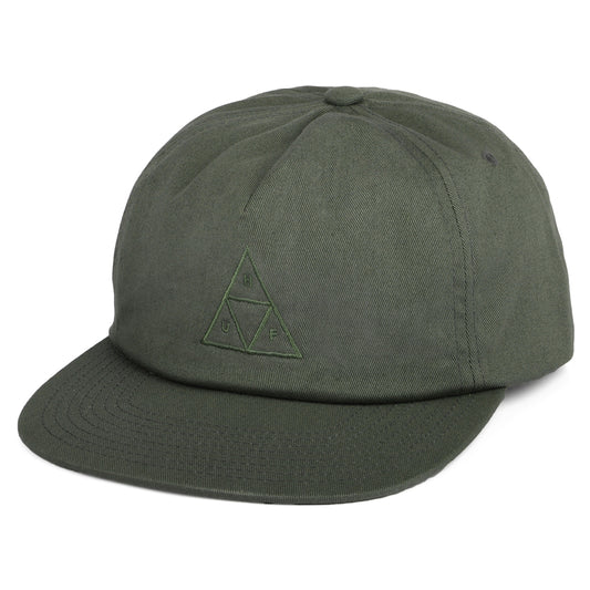 HUF Triple Triangle Unstructured Snapback Cap - Olive