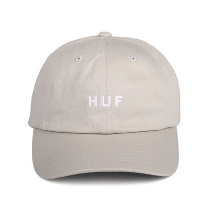HUF Original Logo Curved Brim Cotton Baseball Cap - Cream