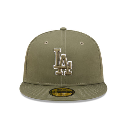 New Era 59FIFTY L.A. Dodgers Baseball Cap - MLB Team Outline - Olive