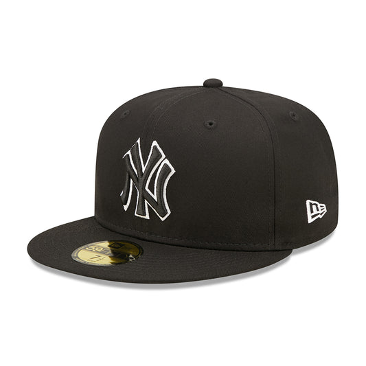 New Era 59FIFTY New York Yankees Baseball Cap - MLB Team Outline - Black