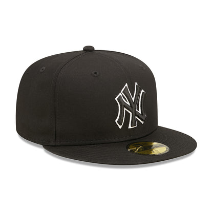 New Era 59FIFTY New York Yankees Baseball Cap - MLB Team Outline - Black