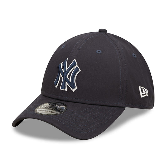 New Era 39THIRTY New York Yankees Baseball Cap - MLB Team Outline - Navy Blue