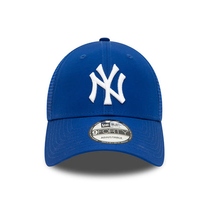 New Era 9FORTY New York Yankees Trucker Cap - MLB Home Field - Royal Blue-White