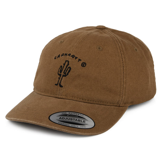Carhartt WIP Hats New Frontier Cactus Cotton Canvas Baseball Cap - Brown-Black