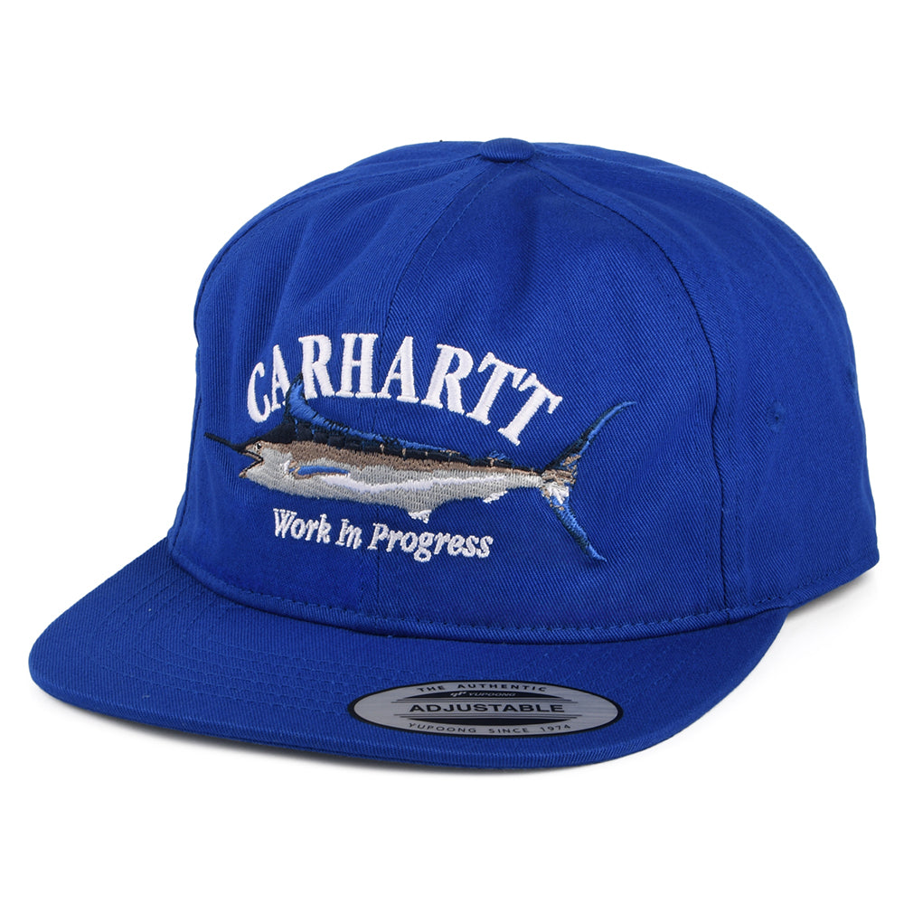 Carhartt WIP Hats Marlin Cotton Twill Flat Brim Baseball Cap - Blue