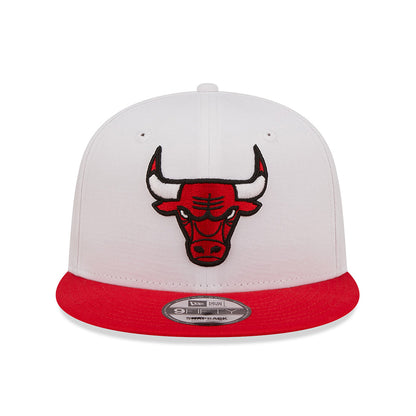 New Era 9FIFTY Chicago Bulls Snapback Cap - NBA White Crown Team - White-Red