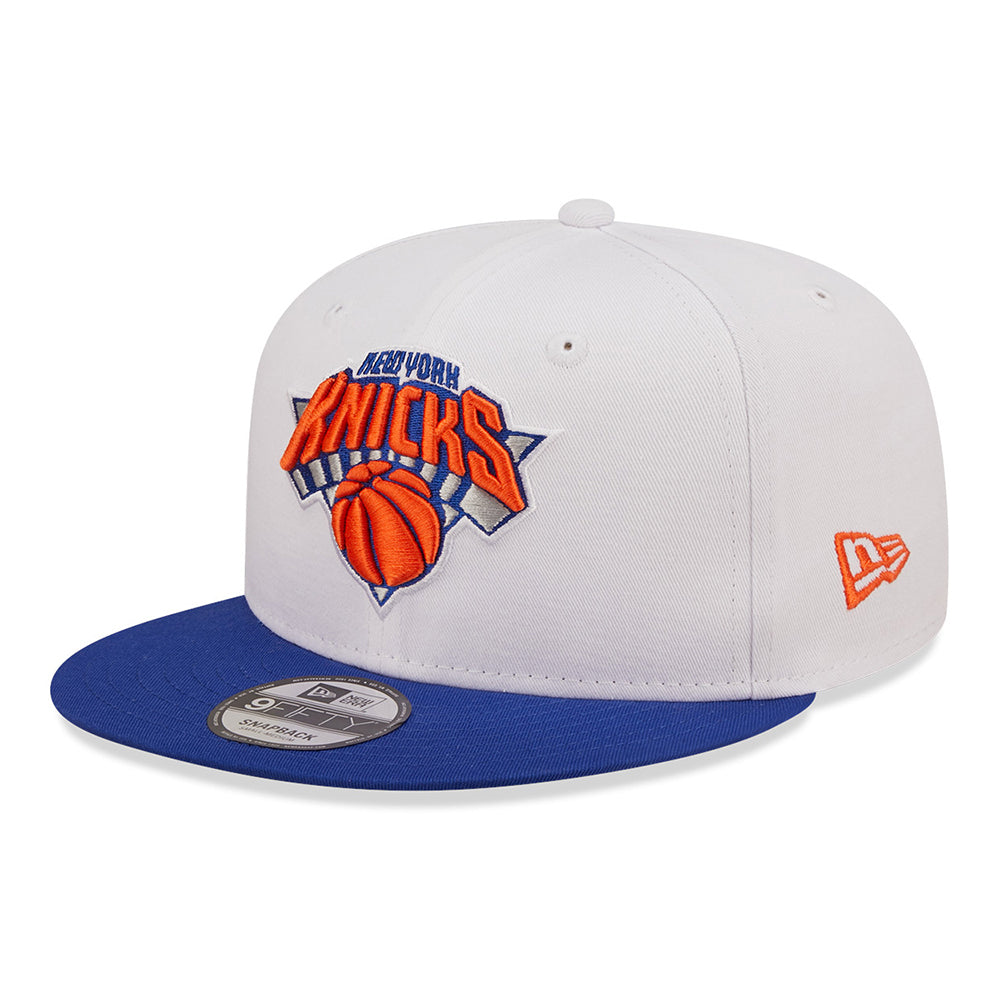 New Era 9FIFTY New York Knicks Snapback Cap - NBA White Crown Team - White-Blue