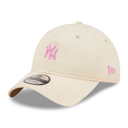 New Era 9TWENTY New York Yankees Baseball Cap - MLB Mini Logo - Blush-Pink
