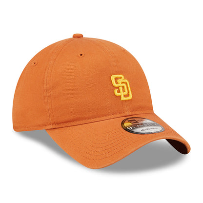 New Era 9TWENTY San Diego Padres Baseball Cap - MLB Mini Logo - Burnt Orange-Yellow