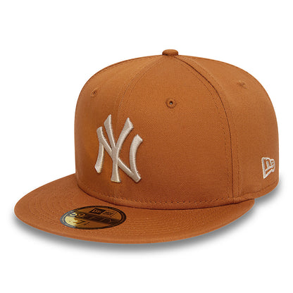 New Era 59FIFTY New York Yankees Baseball Cap - MLB League Essential - Toffee-Stone